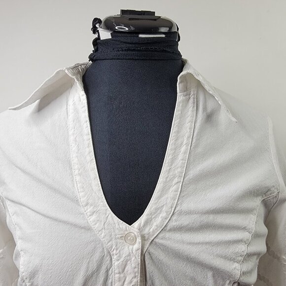 Gretty Zueger White Embroidered Button Down Top Size S - Picture 4 of 16